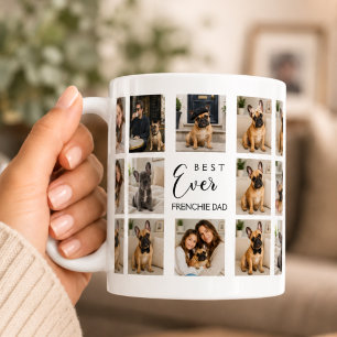 Französische Bulldogge Vater Papa Fotocollage Kaffeetasse