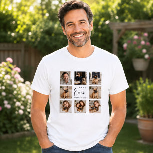 Französische Bulldogge Vater Papa Fotocollage Männ T-Shirt