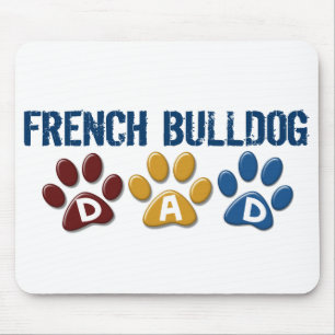 FRANZÖSISCHE BULLDOGGE Vater-Tatzen-Druck 1 Mousepad