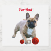 Französische Bulldogge Vatertag Bierflaschenetikett (Einzelnes Label)