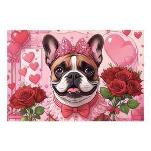 Französische Bulldogge Verliebt French Bulldog Fotodruck