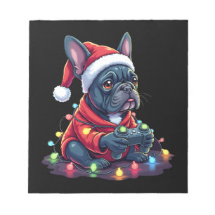 Französische Bulldogge Videospiel Controller Leich Notizblock