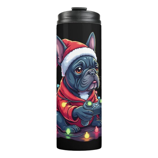 Französische Bulldogge Videospiel Controller Leich Thermosbecher (Vorderseite)
