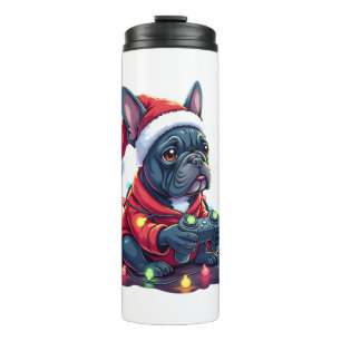 Französische Bulldogge Videospiel Controller Leich Thermosbecher