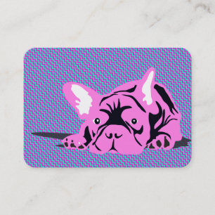 Französische Bulldogge Visitenkarte, Modern Pink S Visitenkarte