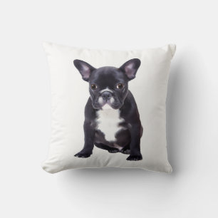 Französische Bulldogge Wasserfarben-Kunstmalerei Kissen