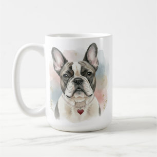 Französische Bulldogge Watercolor-Tasse – Sanfter Kaffeetasse