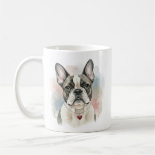 Französische Bulldogge Watercolor-Tasse – Sanfter Kaffeetasse