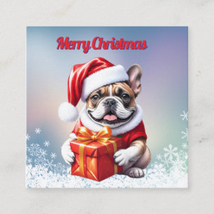 Französische Bulldogge Weihnachten French Bulldog  Begleitkarte