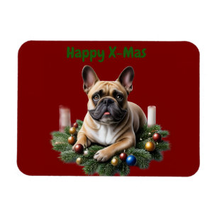 Französische Bulldogge Weihnachten French Bulldog Magnet