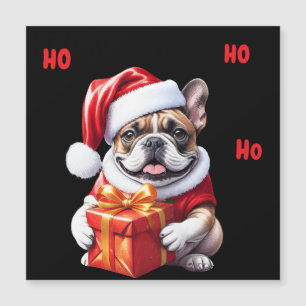 Französische Bulldogge Weihnachten French Bulldog Magnetkarte