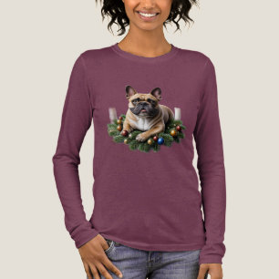 Französische Bulldogge Weihnachten French Bulldog Tri-Blend Shirt