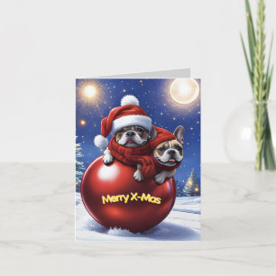 Französische Bulldogge Weihnachten  French Bullog