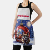 Französische Bulldogge Weihnachten French Bullog Schürze (InSitu)