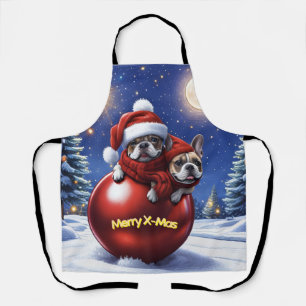 Französische Bulldogge Weihnachten French Bullog Schürze
