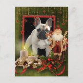 Französische Bulldogge Weihnachten Geschenke Postkarte (Vorderseite)