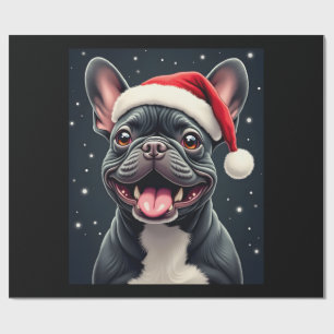 Französische Bulldogge Weihnachten Langarm T-Shirt Geschenkpapier