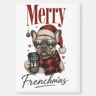 Französische Bulldogge Weihnachten Magnet