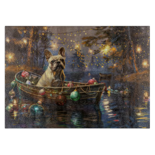 Französische Bulldogge Weihnachtliche Festliche Re Schneidebrett