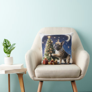 Französische Bulldogge Weihnachtsbaum Bulldog Kissen