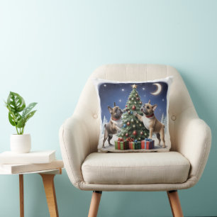 Französische Bulldogge Weihnachtsbaum Bulldog Kissen