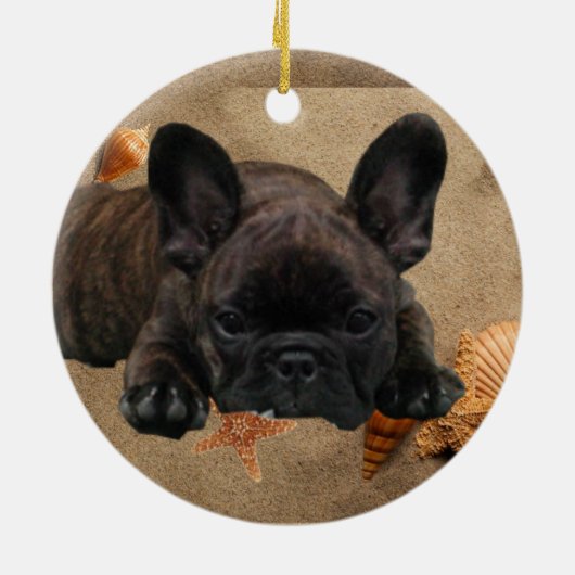 Französische Bulldogge Weihnachtsbaum Ornament (Hinten)