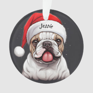Französische Bulldogge Weihnachtsbaumanhänger nach Ornament