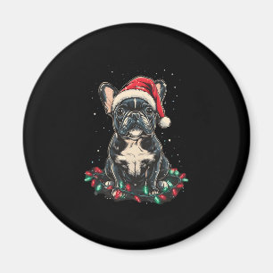 Französische Bulldogge Weihnachtslichter Xmas Hund Magnet