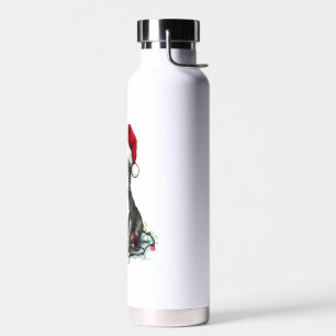 Französische Bulldogge Weihnachtslichter Xmas Hund Trinkflasche