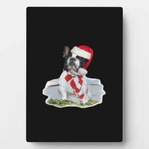 Französische Bulldogge Weihnachtstag Feiertage Ges Fotoplatte