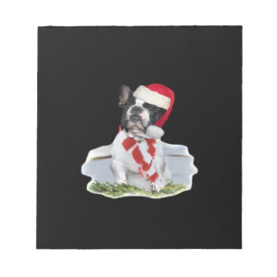 Französische Bulldogge Weihnachtstag Feiertage Ges Notizblock