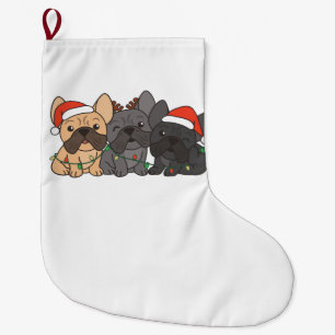 Französische Bulldogge Weihnachtstiere Niedlich Hu Großer Weihnachtsstrumpf