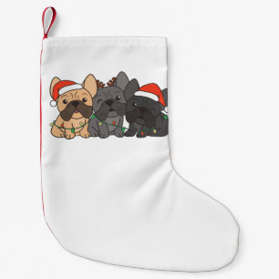 Französische Bulldogge Weihnachtstiere Niedlich Hu Kleiner Weihnachtsstrumpf