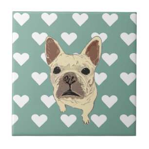 Französische Bulldogge-Welpe Fliese