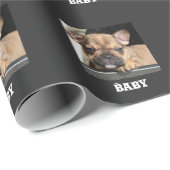 Französische Bulldogge Welpe French Bulldog Geschenkpapier (Rolleneckpunkt)