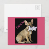 Französische Bulldogge Welpe French Bulldog Postkarte (Vorne/Hinten)