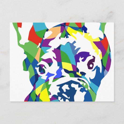 Französische Bulldogge Welpe Postkarte (Vorderseite)