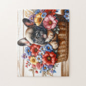 Französische Bulldogge Welpe Puzzle (Vertikal)