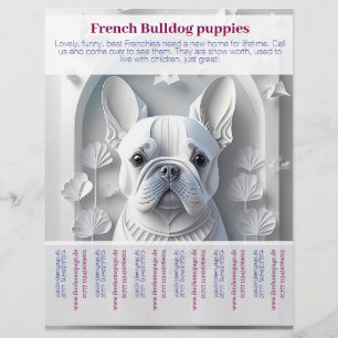 Französische Bulldogge-Welpen-Flyer  Flyer