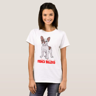 Französische Bulldogge Welpen Hund Cartoon Damen T T-Shirt