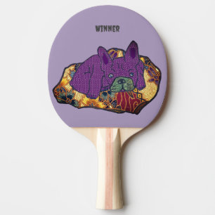 Französische Bulldogge Winner Tischtennis Schläger