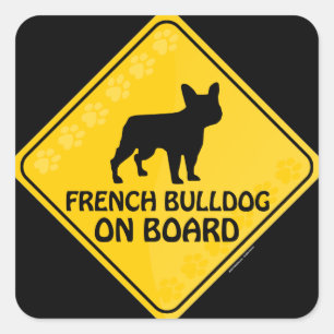 Französische Bulldogge Xing Quadratischer Aufkleber