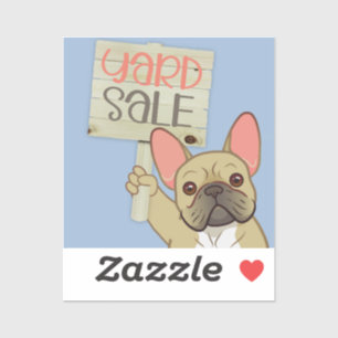 Französische Bulldogge Yard Sale Vinyl Aufkleber