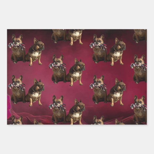Französische Bulldogge zwei Freunde French Bulldog Geschenkpapier Set (Vorderseite 2)