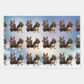 Französische Bulldogge zwei Freunde French Bulldog Geschenkpapier Set (Vorderseite)