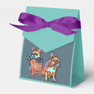 Französische Bulldogge zwei Freunde French Bulldog Geschenkschachtel