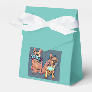 Französische Bulldogge zwei Freunde French Bulldog Geschenkschachtel