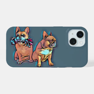 Französische Bulldogge zwei Freunde French Bulldog iPhone 15 Hülle