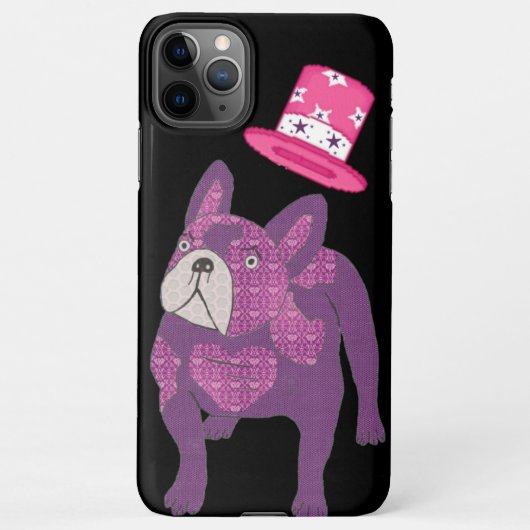 Französische Bulldogge Zylinder French Bulldog iPhone Hülle (Rückseite)