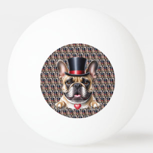 Französische Bulldogge Zylinder French Bulldog Tischtennisball